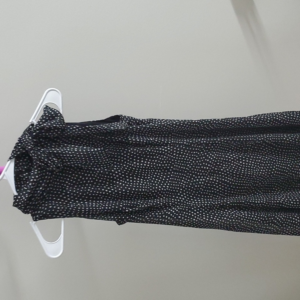 American Living Black White Polka-dot Dress Sleeveless Adjustable Neck String s4 - Picture 8 of 11